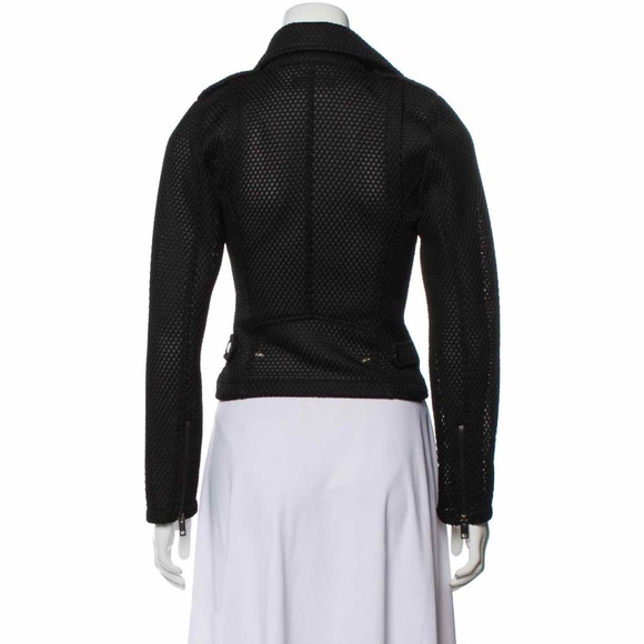 Diesel Moto Quilted Lined Polyester Collared Black Biker Jacket - Picture 3 of 16